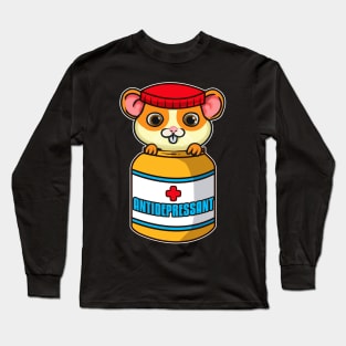 Adorable Mouse Antidepressant Pets Fix Depression Long Sleeve T-Shirt